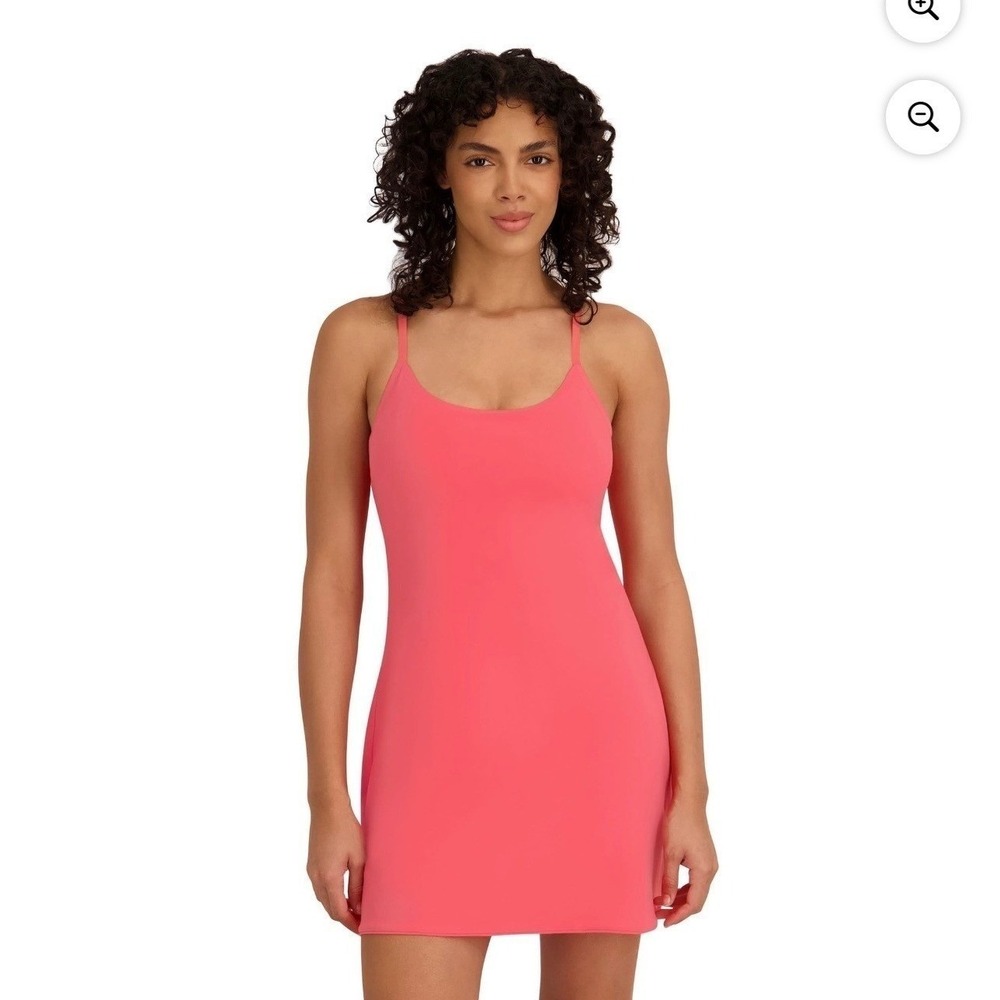 Outdoor Voices Exercise Dress Petunia Pink Built-In Shorts Pockets OV114W Size M - Picture 2 of 12